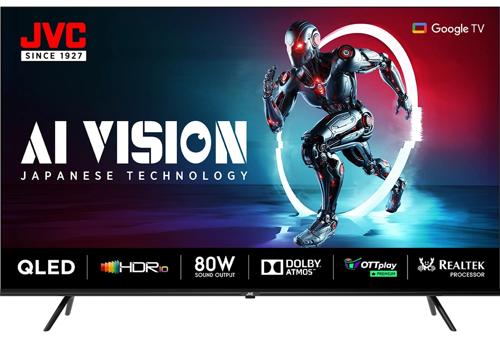 JVC 165 cm (65 inches) AI Vision Series QLED Google TV LT-65NQ7165C Black